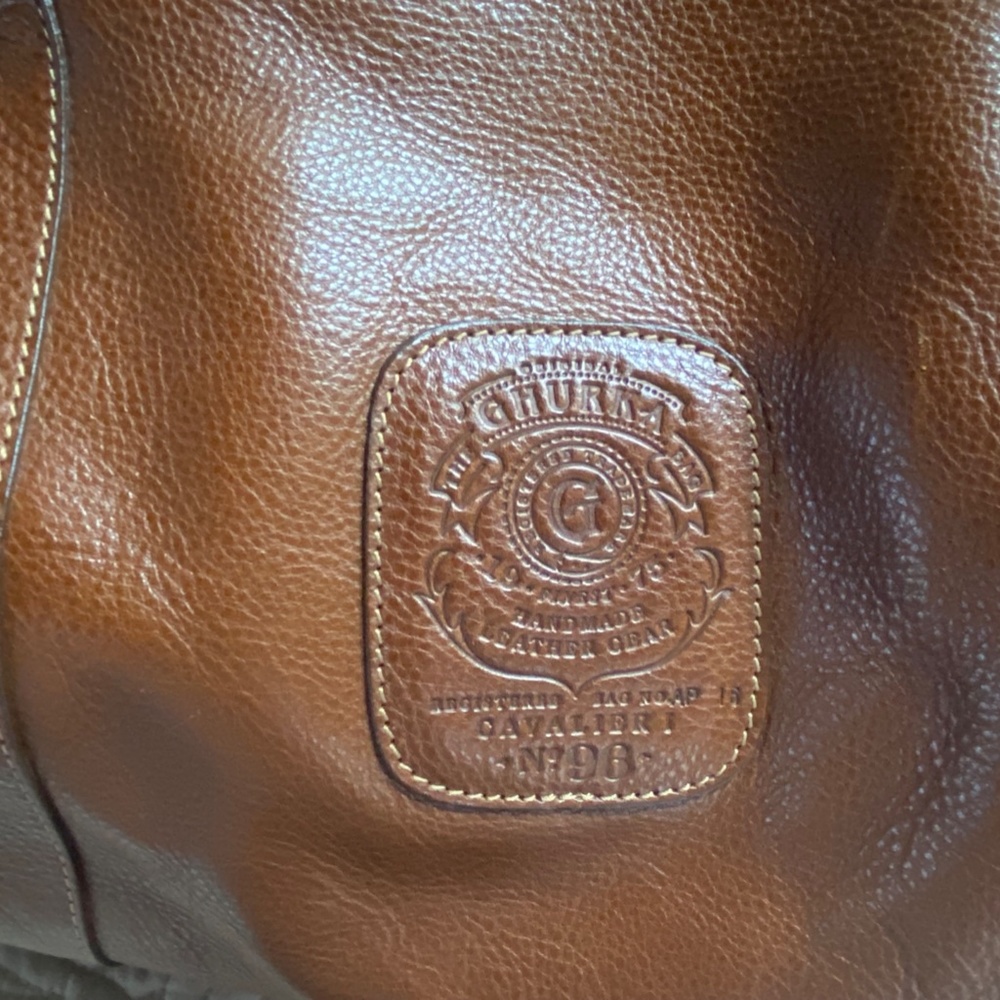 Ghurka leather weekender bag